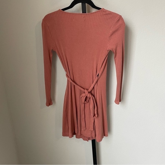 Urban Outfitters Knit Wrap Pink Dress Size XS - Picture 3 of 5
